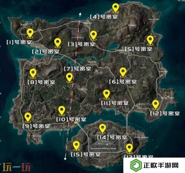 PUBG全地图密室位置汇总 密室分布点位高清图解