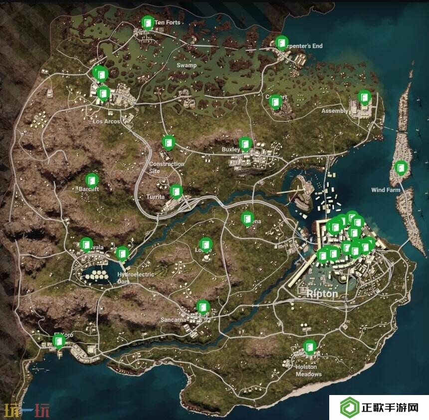 PUBG帝斯顿安全门位置大全 安全门密室全点位高清图